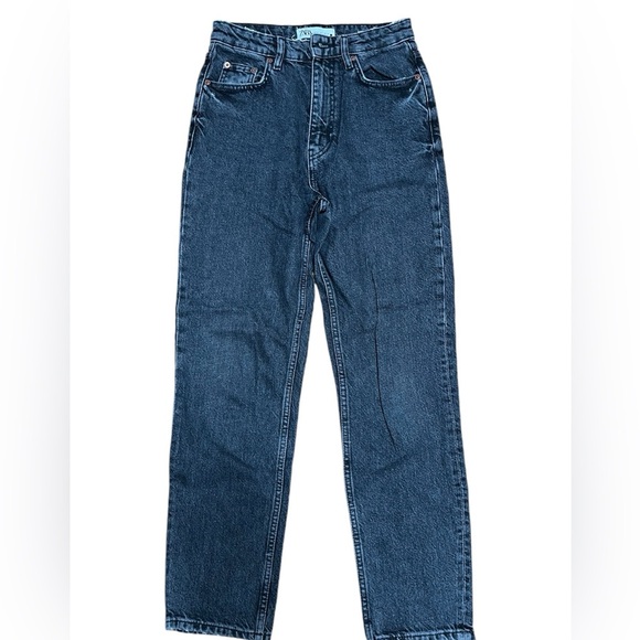 ZARA Black Denim Mom Jeans - Picture 1 of 4